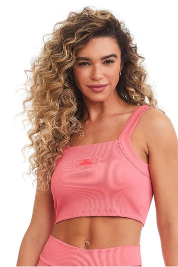Top Cropped Flash Rosa