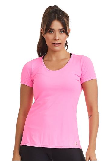 T-Shirt Slit Básica Pink Euforia