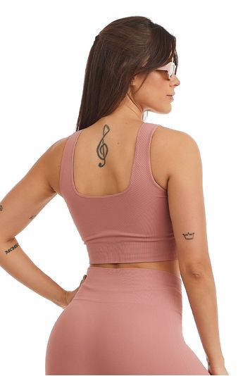 Top Cropped Seamless Move Rosa