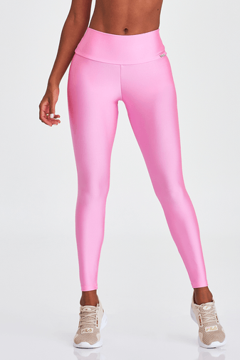 CALÇA LEGGING ATLANTA BÁSICA ROSA GLOSSY