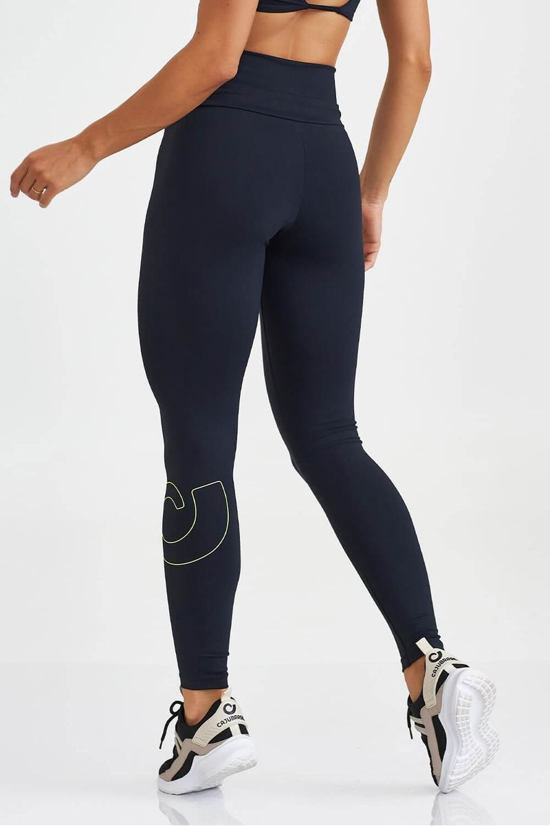 Calça Legging Energy Changing Preta com Silk