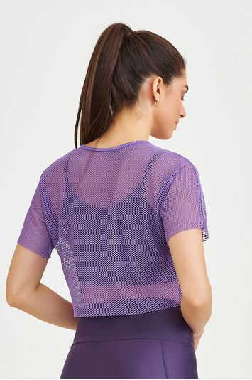 Cropped Fitness Básico Telinha Roxo Astral