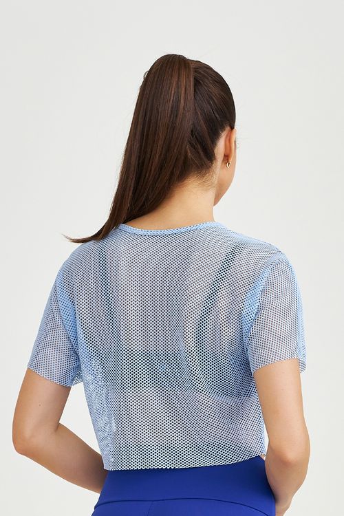 CROPPED TELA BÁSICO AZUL SKY