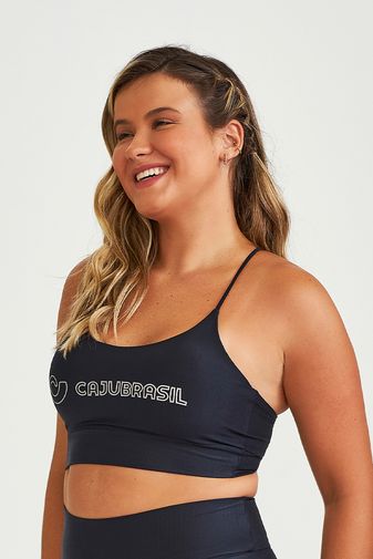 TOP TEXTURIZADO COM BRILHO E SILK PRETO