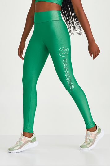 Legging Texturizada com Brilho e Silk Verde Salvia