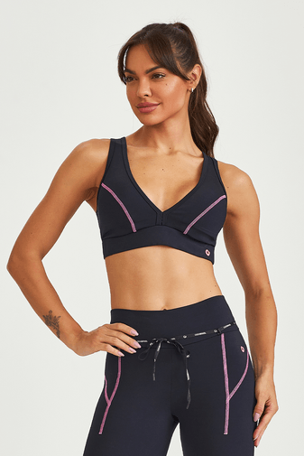 TOP NAKAY COM CADARÇO NAS COSTAS PRETO