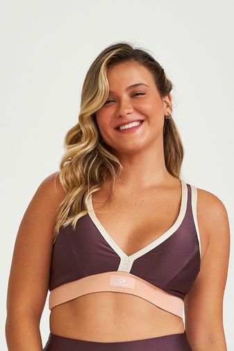 TOP ATLANTA COM ELÁSTICO PERSONALIZADO VINHO EBANO