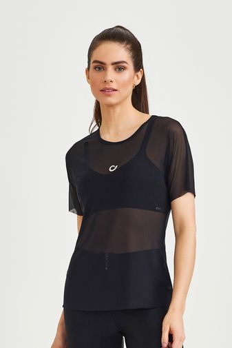 BLUSA DE TULE CLÁSSICA PRETO