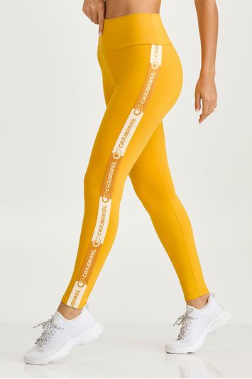 LEGGING NZ COM ELASTICO PERSONALIZADO AMARELO MEL