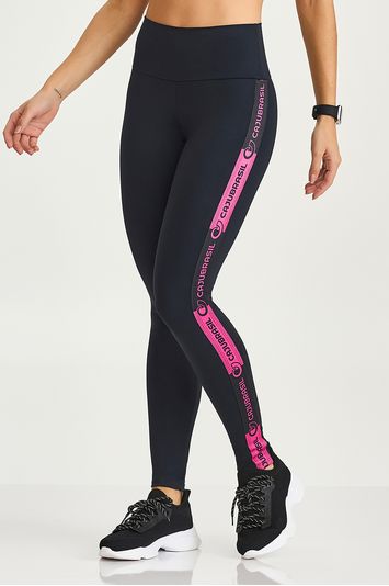 LEGGING NZ COM ELASTICO PERSONALIZADO PRETO