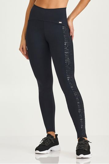 LEGGING NZ COS INVISIVEL E SILK LATERAL PRETA PRETO