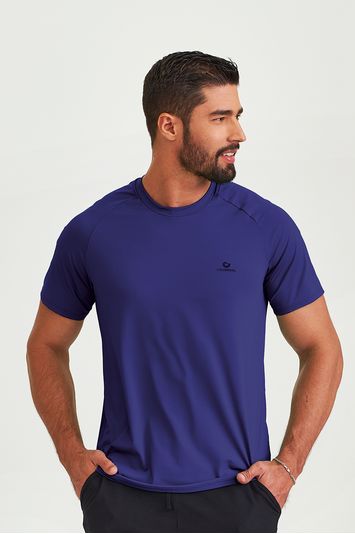 Blusa Masculina Raglan Com Silk Roxo Netuno