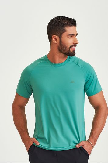 Blusa Masculina Raglan Com Silk Verde Salvia