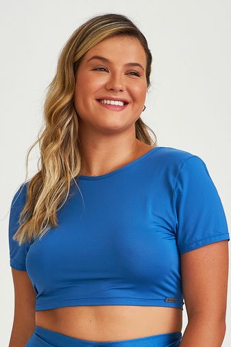 CROPPED NT COM ARGOLA 2 EM 1 AZUL NÁUTICO