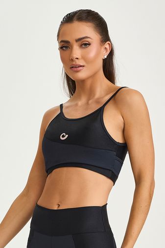 TOP NZ COM DETALHE DE BRILHO PRETO