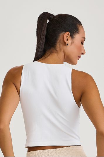 REGATA SEM COSTURA CANELADA  OFF WHITE
