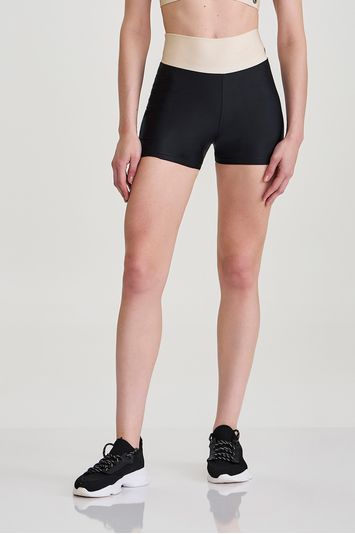 MINI SHORT EMPINA BUMBUM ATLETIKA BICOLOR  PRETO