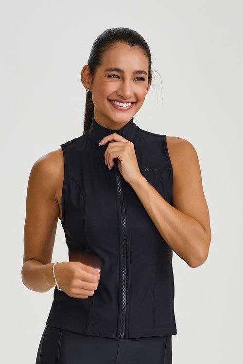 COLETE COM BOLSOS PRETO CAJUBRASIL