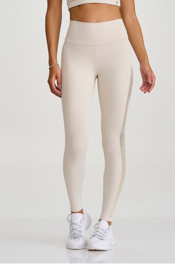 LEGGING DETALHE EM TELA  OFF WHITE