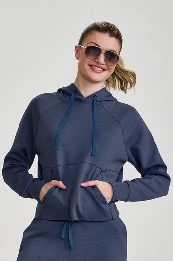 MOLETOM COM CAPUZ  AZUL MARINHO