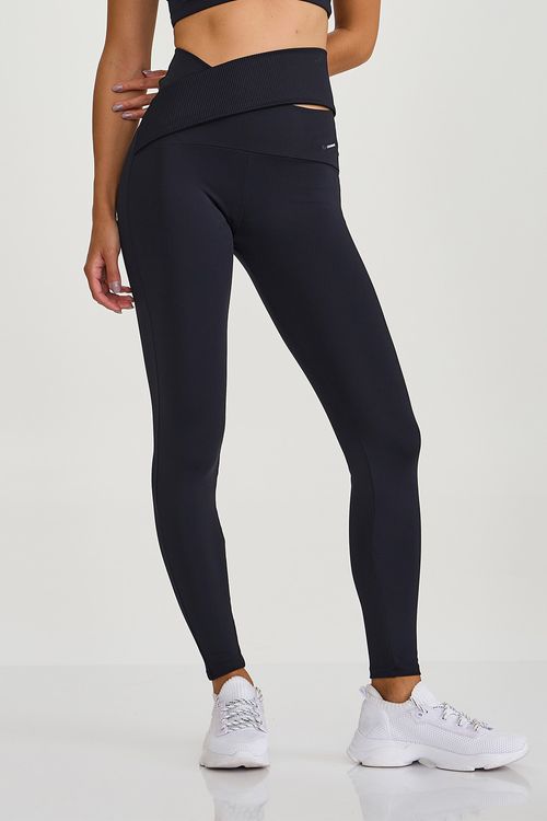 LEGGING NAKAY EMPINA BUMBUM COM CANELADO PRETA