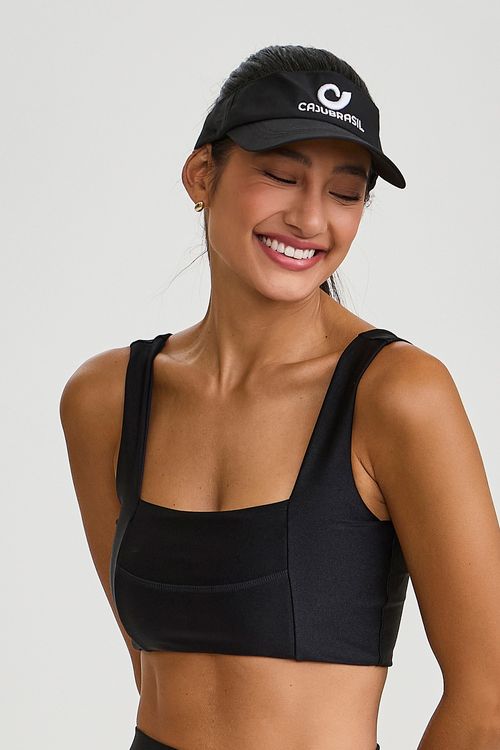 TOP ATLANTA DECOTE QUADRADO  PRETO