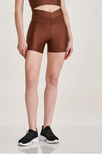 SHORT  ATLETIKA AFINA CINTURA  MARROM CAPUCCINO