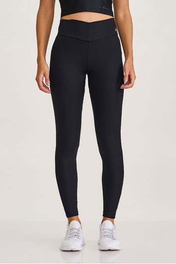 LEGGING AFINA CINTURA NERVURA  PRETO