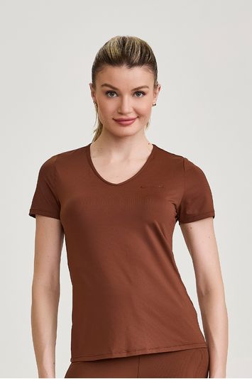 BLUSA ALONGADA NT  MARROM CAPUCCINO