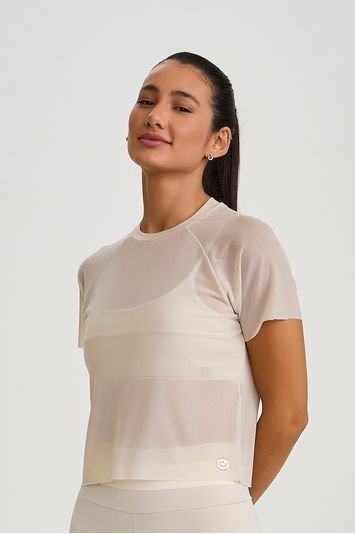 BLUSA DE TULE  OFF WHITE