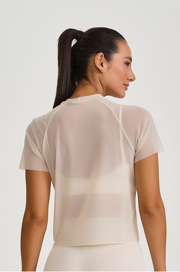 BLUSA DE TULE  OFF WHITE