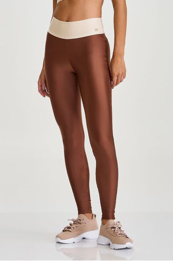LEGGING ATLETIKA COM EMPINA BUMBUM  MARROM CAPUCCINO