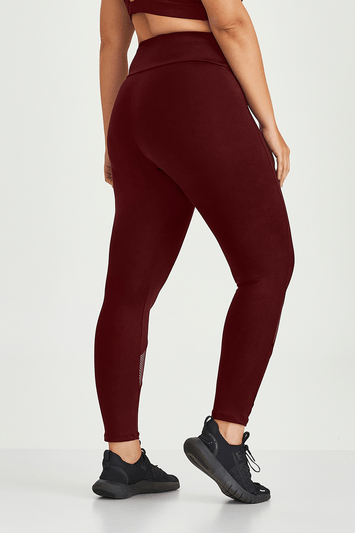 LEGGING NZ COM DETALHE DE SILK NA LATERAL VERMELHO CARMIM