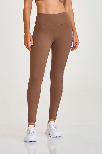 LEGGING COM ELASTICO PERSONALIZADO MARROM CASTANHO