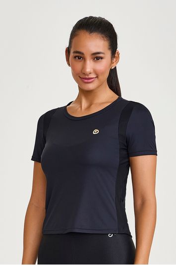 BLUSA SB COM LATERAIS RESPIRAVEIS PRETO