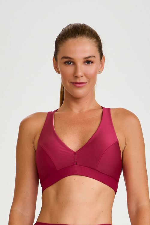 TOP ATLANTA DECOTE EM V VINHO ROMA