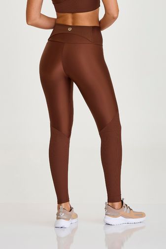 LEGGING ATLETIKA COM DETALHE TEXTURA MARROM CAPUCCINO