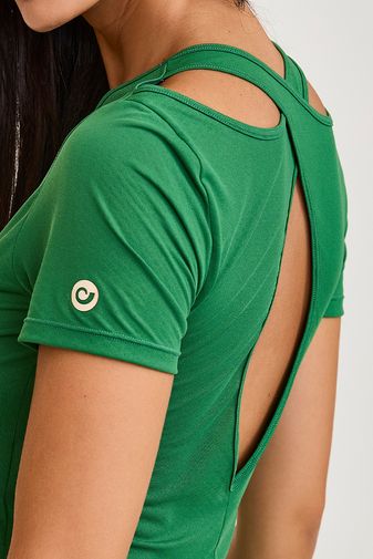 CROPPED ULTRA COSTAS TRANSPASSADAS VERDE FOLIAGE