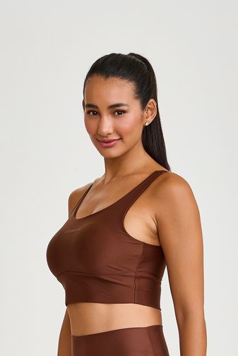 TOP ATLETIKA COM SILK MARROM CAPUCCINO