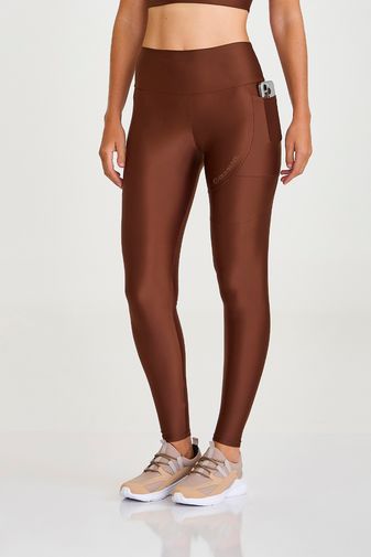LEGGING ATLETIKA COM BOLSO MARROM CAPUCCINO
