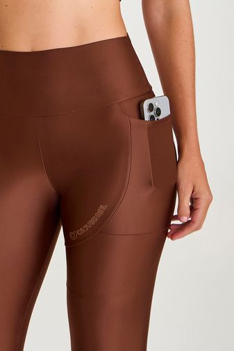 LEGGING ATLETIKA COM BOLSO MARROM CAPUCCINO