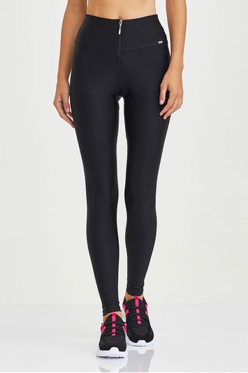 LEGGING COM ZÍPER CLÁSSICA PRETO