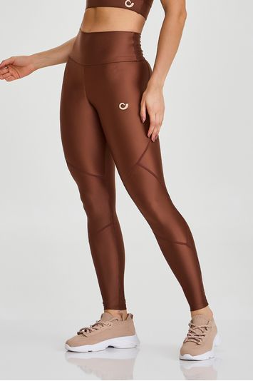 LEGGING ATLETIKA RECORTES BÁSICA MARROM CAPUCCINO