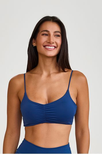 TOP FRANZIDO BÁSICO AZUL BLUE JEANS