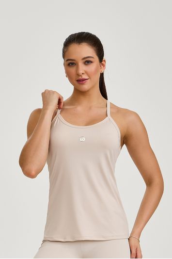 REGATA ALÇA FINA UV DRY BÁSICA OFF WHITE