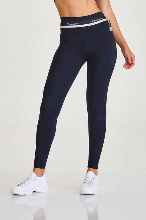 LEGGING PRO COM ELÁSTICO NO CÓS E BOLSO PRETA