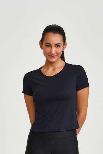 BLUSA ULTRA ETIQUETA MANGA PRETO