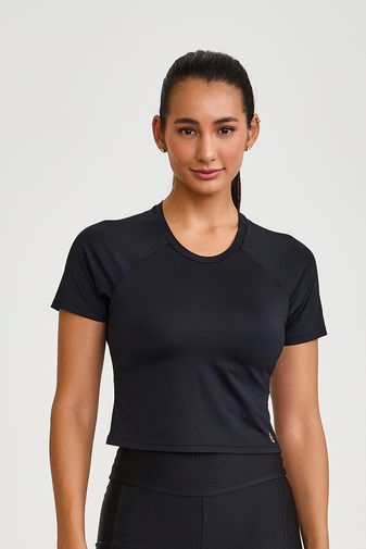 CROPPED NT RAGLAN PRETO