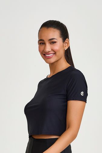 CROPPED ULTRA COSTAS TRANSPASSADAS PRETO