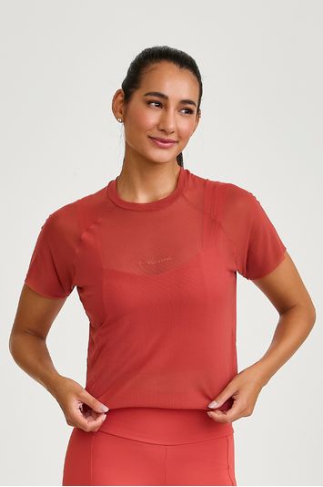 BLUSA DE TULE MARROM PÁPRICA